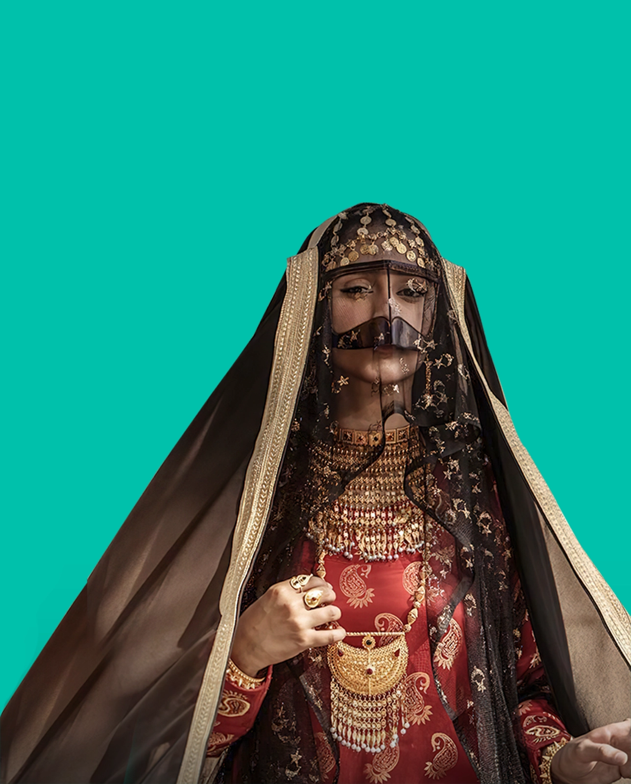 Saudi woman in traditional dress — marketing for Eastern Province companies, onesolute